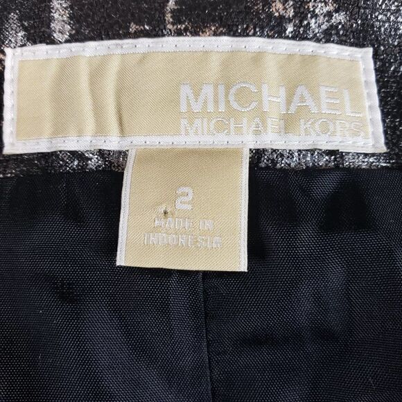 Michael Kors Black and Silver Dress, Size 2 - Picture 6 of 6